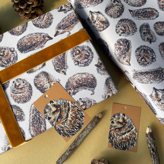 Hedgehog wrapping paper Sheets