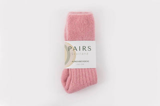 Ultra Soft Pink Alpaca Bed Socks: Small (UK 4-7)