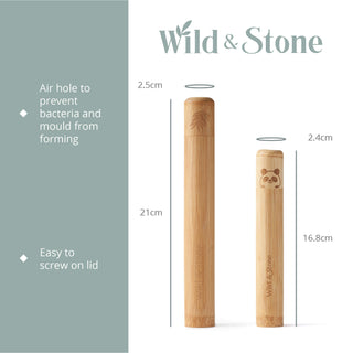 Children’s Bamboo Toothbrush Travel Holder – Panda Design