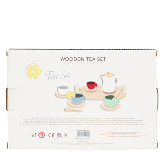 Wooden toy tea playset