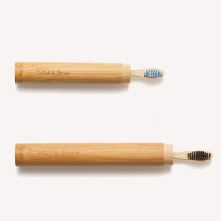 Children’s Bamboo Toothbrush Travel Holder – Panda Design