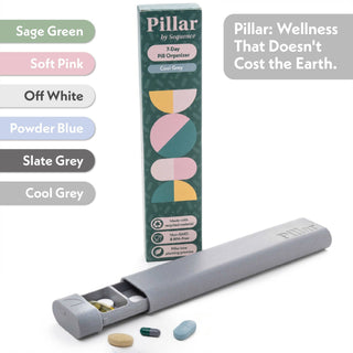 Pillar - 7-Day Pill Organiser - Eco-Friendly Wheat Straw
