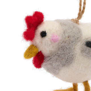 Chicken Felt Bauble – Eco-Friendly Christmas Decoration