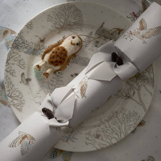 Sophie Allport Snowy Owls Christmas Crackers – Set of Six (Eco-Friendly Table Decoration)
