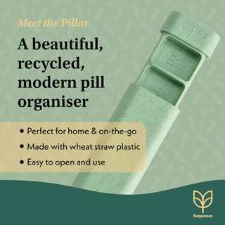 Pillar - 7-Day Pill Organiser - Eco-Friendly Wheat Straw