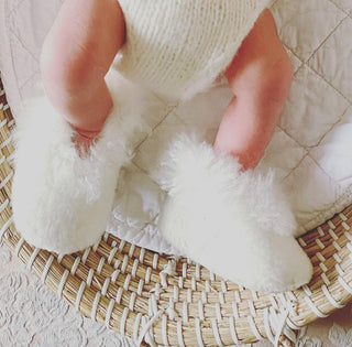 Handmade Alpaca Baby Booties