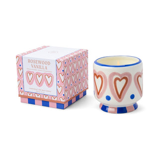 A Dopo Hearts ceramic candle