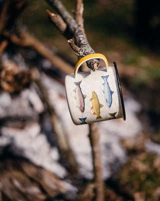 Enamel fish mug