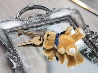 Teddy Bear Key Charm - Gold