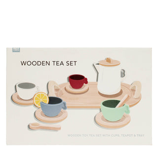 Wooden toy tea playset