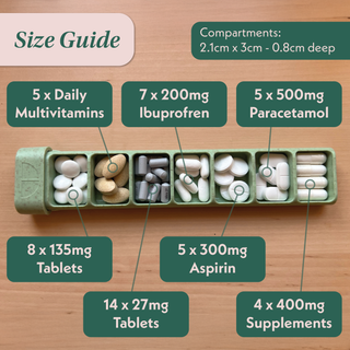 Pillar - 7-Day Pill Organiser - Eco-Friendly Wheat Straw