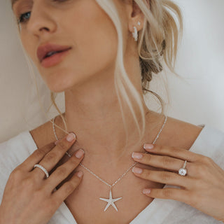 Maxi Silver Starfish Necklace – Strength & Ocean Magic