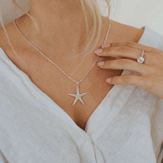 Maxi Silver Starfish Necklace – Strength & Ocean Magic