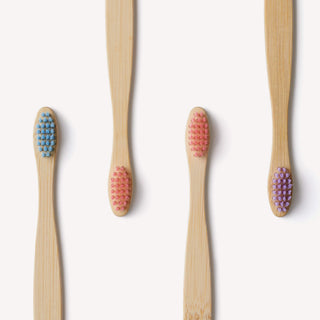 Children’s Bamboo Toothbrushes – Candy Colours (4 Pack)