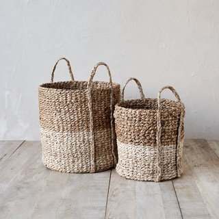 Nkuku Nkomi Water Hyacinth & Corn Husk Storage Basket
