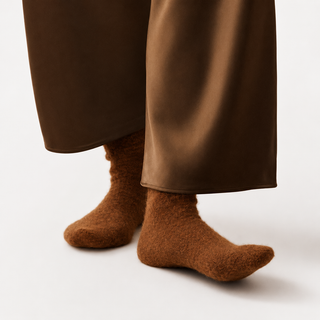 Pairs Scotland Alpaca Calf-Length Socks – Rich Brown