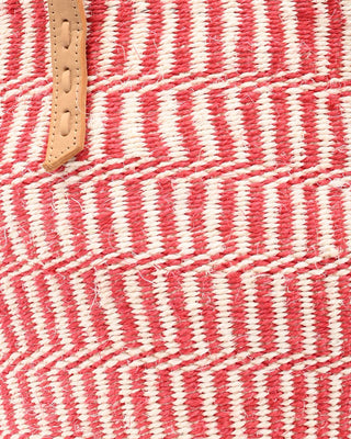 CHIMBA Handwoven Sisal Basket Bag – Rose & Red