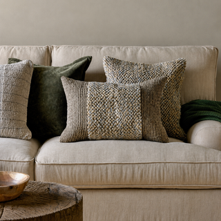 Nkuku Paduna Cushion Cover – Jute & Cotton Handwoven Design