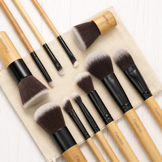 Luxury Vegan Makeup Brush Set | 11-Piece Bamboo Brushes