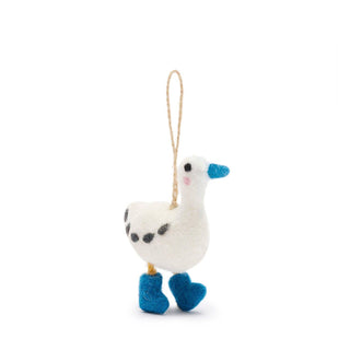 Runner Duck Felt Bauble – Handmade Eco Christmas Decoration