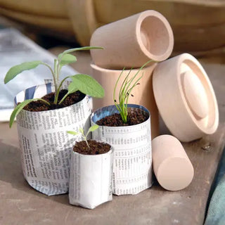 Newspaper Seed Pot Maker Kit – FSC Wood
