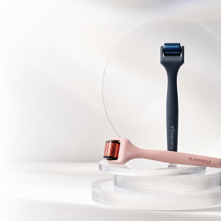 Plantifique 0.25mm Derma Roller | 540 Titanium Microneedles for Face, Hair & Scalp