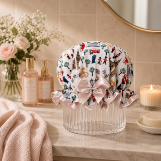 Shower Goddess London Calling Shower Cap - Luxury Hair Protection