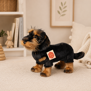 Wire-Haired Dachshund Soft Toy – Recycled Plush Dog 28cm | Hermann Teddy Collection