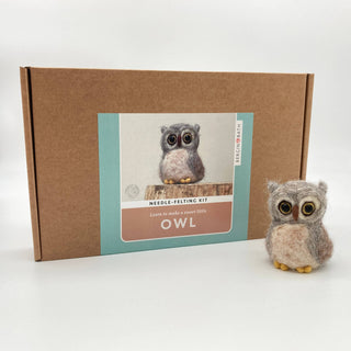 Bergin & Bath Owl Needle Felting Kit for Beginners – Natural Wool Craft Kit