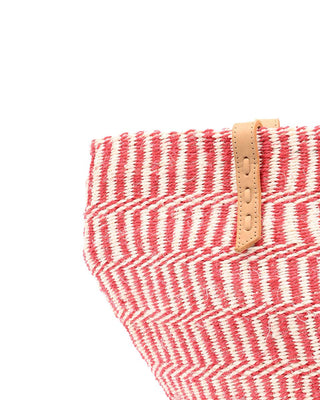 CHIMBA Handwoven Sisal Basket Bag – Rose & Red