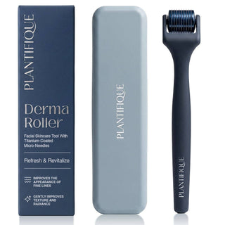 Plantifique 0.25mm Derma Roller | 540 Titanium Microneedles for Face, Hair & Scalp