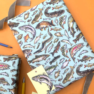 Freshwater Fish of Britain wrapping paper Sheets