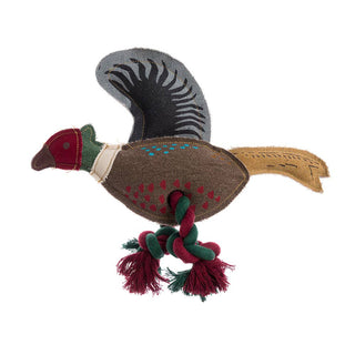 Sophie Allport Pheasant Rope Dog Toy | Luxury Squeaky Dog Toy