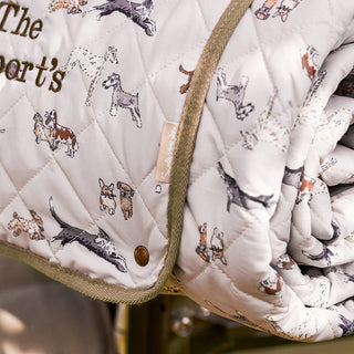 Doggy Daycare Waterproof Picnic Blanket – Quilted Dog Print Outdoor & Travel Blanket