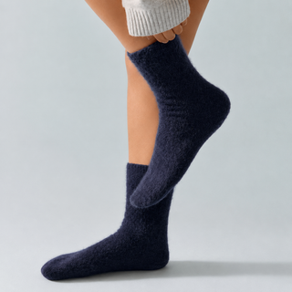 Pairs Alpaca Calf-Length Socks – Navy Blue Luxury Socks