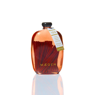Maegen Matches in Red Glass Vessel | Decorative Candle Matches