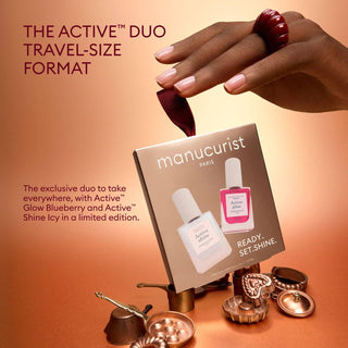 Manucurist Ready, Set, Shine! Active™ Mini Nail Polish Duo Gift Set – Shine Icy & Glow Blueberry