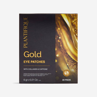 Plantifique 24k Gold Collagen Eye Patches – Hydrating Vegan Under Eye Masks
