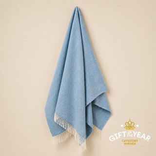Bronte by Moon Herringbone Wool Throw – Made in Yorkshire