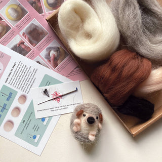 Bergin & Bath Hedgehog Needle Felting Kit for Beginners – Adult & Teen Craft Kit
