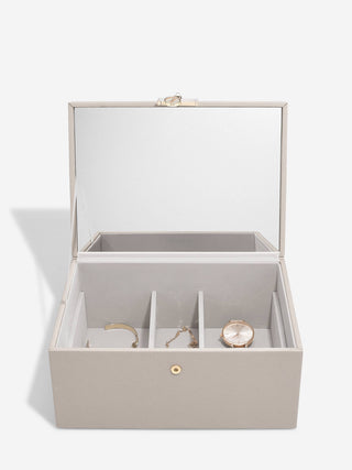 Luxury Classic Jewellery Box - Taupe