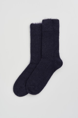Inky Blue Ultra Soft Alpaca Socks