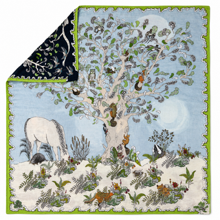 Forivor Enchanted Forest Reversible Organic Cotton Muslin Blanket