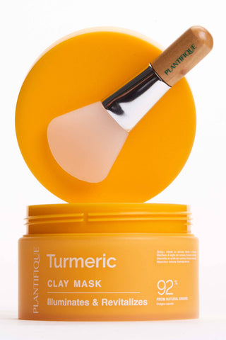 Plantifique Turmeric & Vitamin C Clay Mask – Vegan Brightening Face Mask