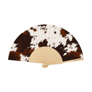 Cow Print Statement Hand Fan – Bold Summer Style