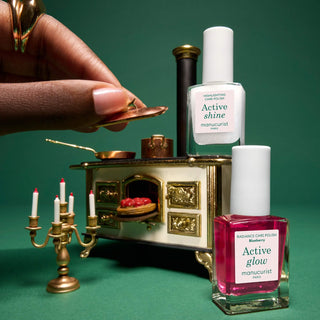 Manucurist Ready, Set, Shine! Active™ Mini Nail Polish Duo Gift Set – Shine Icy & Glow Blueberry