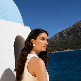 YSSO Fall of Icarus Gold Earrings | Handcrafted in Greece