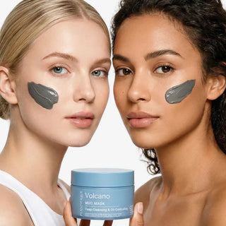 Plantifique Volcano Mud & Marine Clay Face Mask – Vegan Deep Cleansing Skincare Treatment