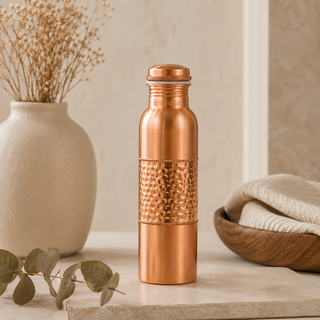 Handcrafted Copper Water Bottle – 1L