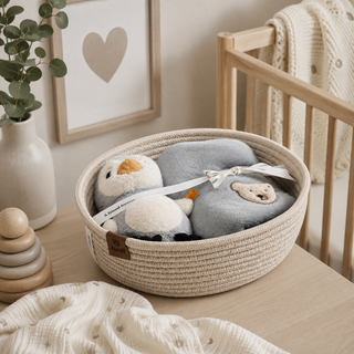 Steiff Lio Penguin Baby Gift Set with Rattle & Bib – Newborn Unisex Gift